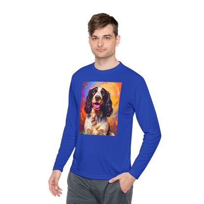 Pup Art Canvas Sport Long Sleeve Tee (English Springer Spaniel - 3)