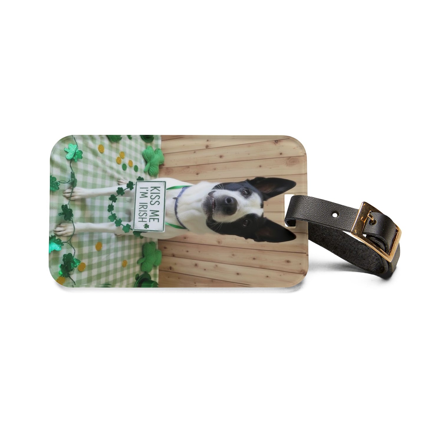 Kai - St. Patrick's Day Dog Luggage Tag