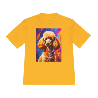 Pup Art Canvas Unisex Moisture Wicking Tee (Mini Poodle)
