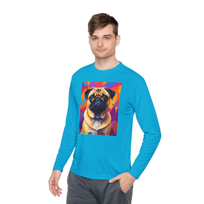 Pup Art Canvas Sport Long Sleeve Tee (Pug)