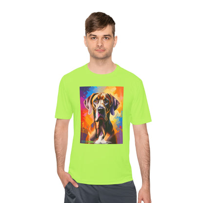 Pup Art Canvas Unisex Moisture Wicking Tee (Great Dane)
