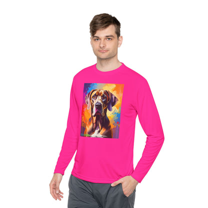 Pup Art Canvas Sport Long Sleeve Tee (Great Dane)