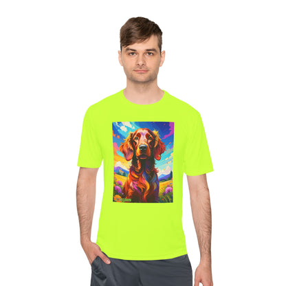 Pup Art Canvas Unisex Moisture Wicking Tee (Irish Setter)