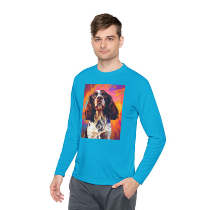 Pup Art Canvas Sport Long Sleeve Tee (English Springer Spaniel - 2)