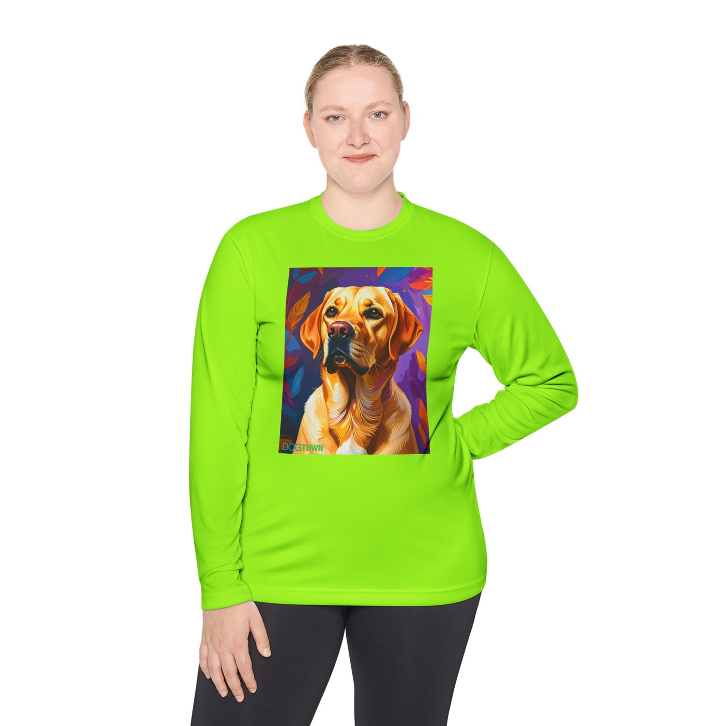 Pup Art Canvas Sport Long Sleeve Tee (Yellow Lab)