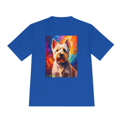 Pup Art Canvas Unisex Moisture Wicking Tee (West Highland White Terrier (Westie))