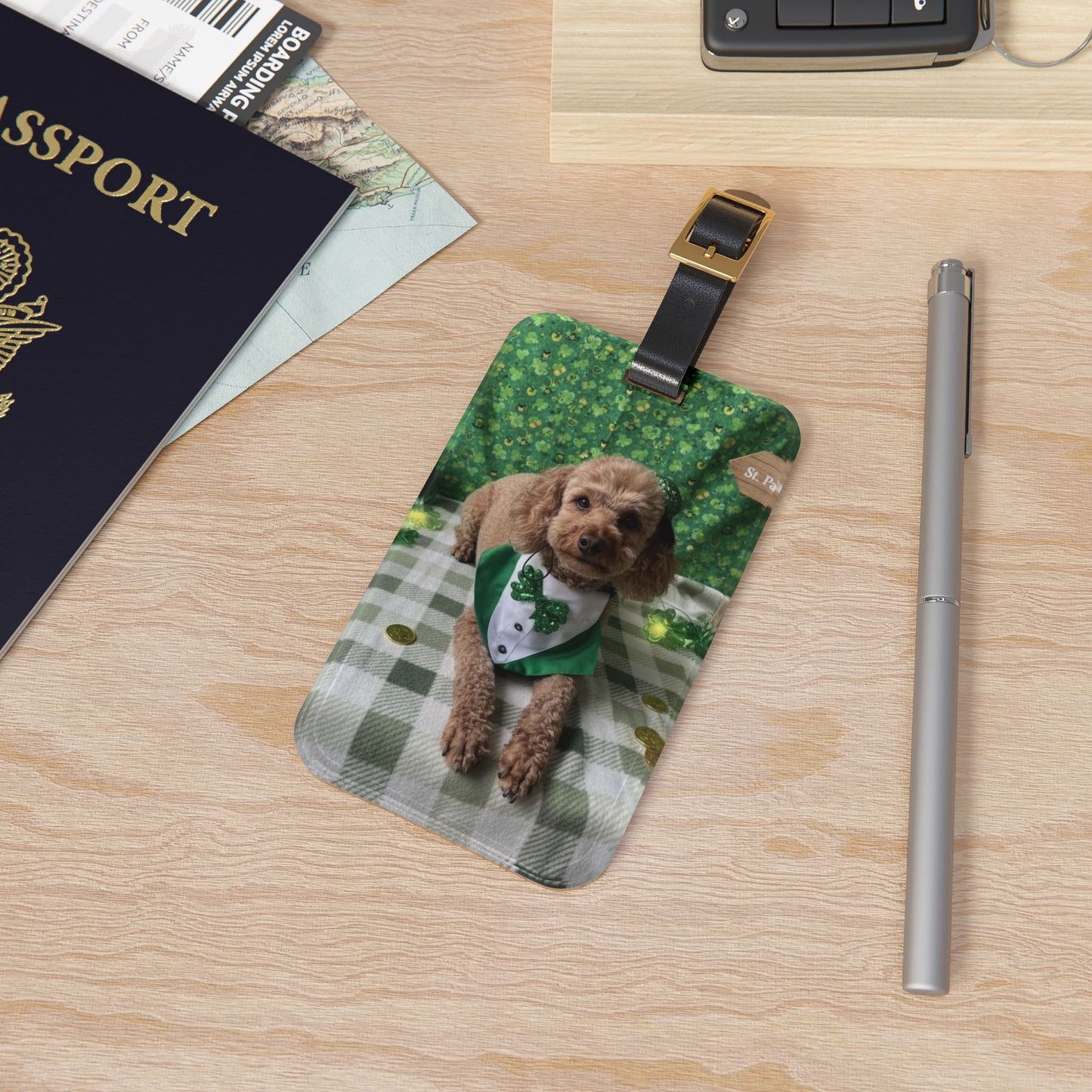 Ginger Snap - St. Patrick's Day Dog Luggage Tag