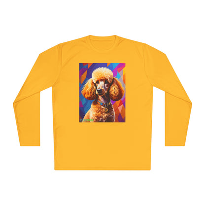 Pup Art Canvas Sport Long Sleeve Tee (Mini Poodle)