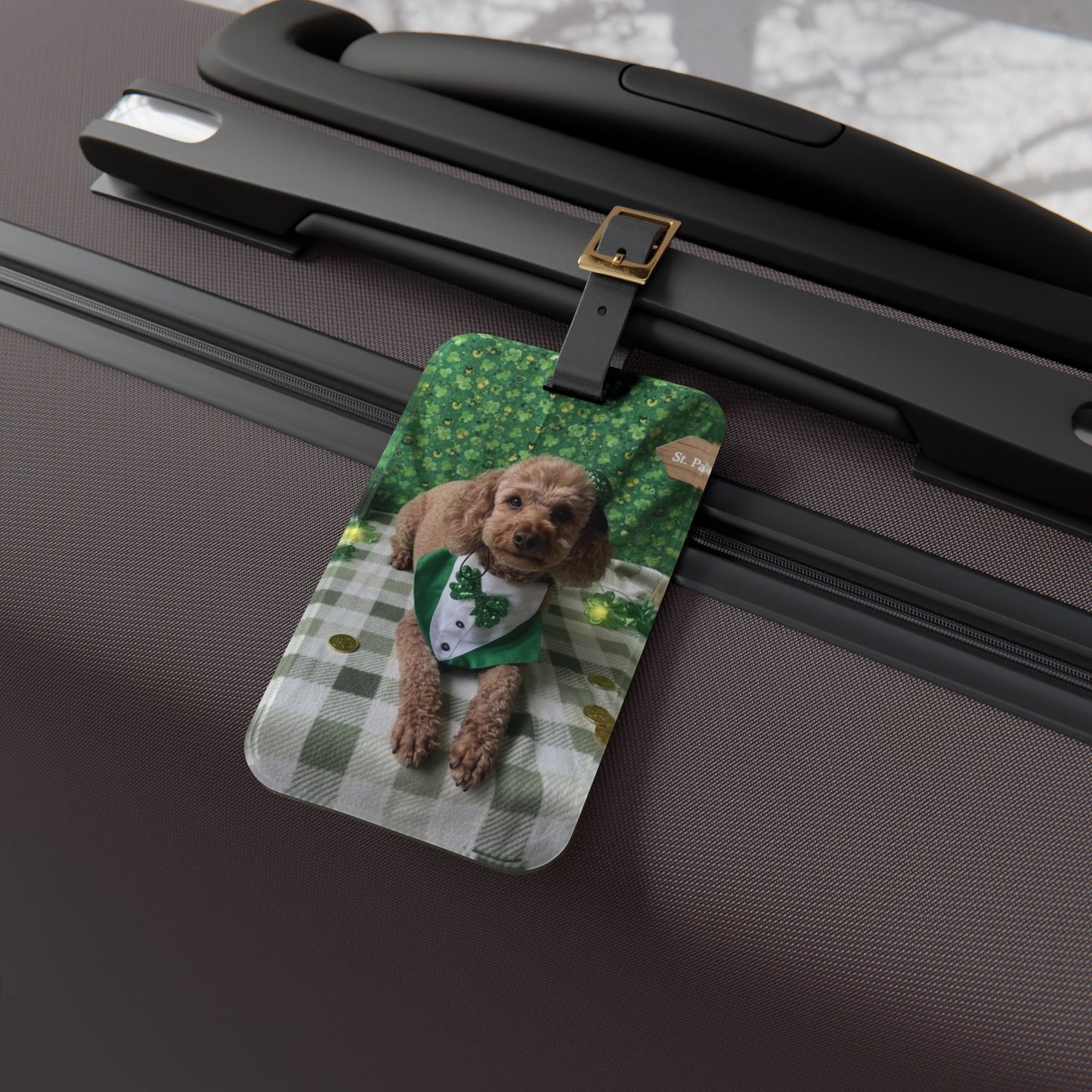 Ginger Snap - St. Patrick's Day Dog Luggage Tag