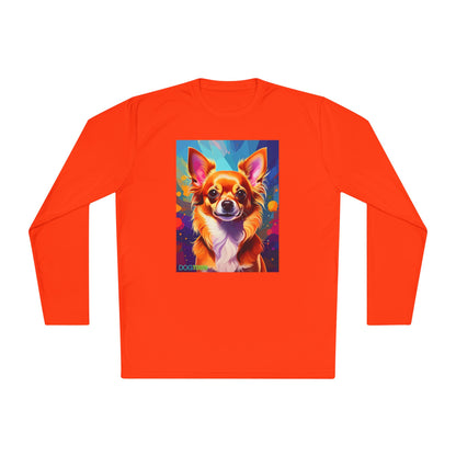 Pup Art Canvas Sport Long Sleeve Tee (Chihuahua)