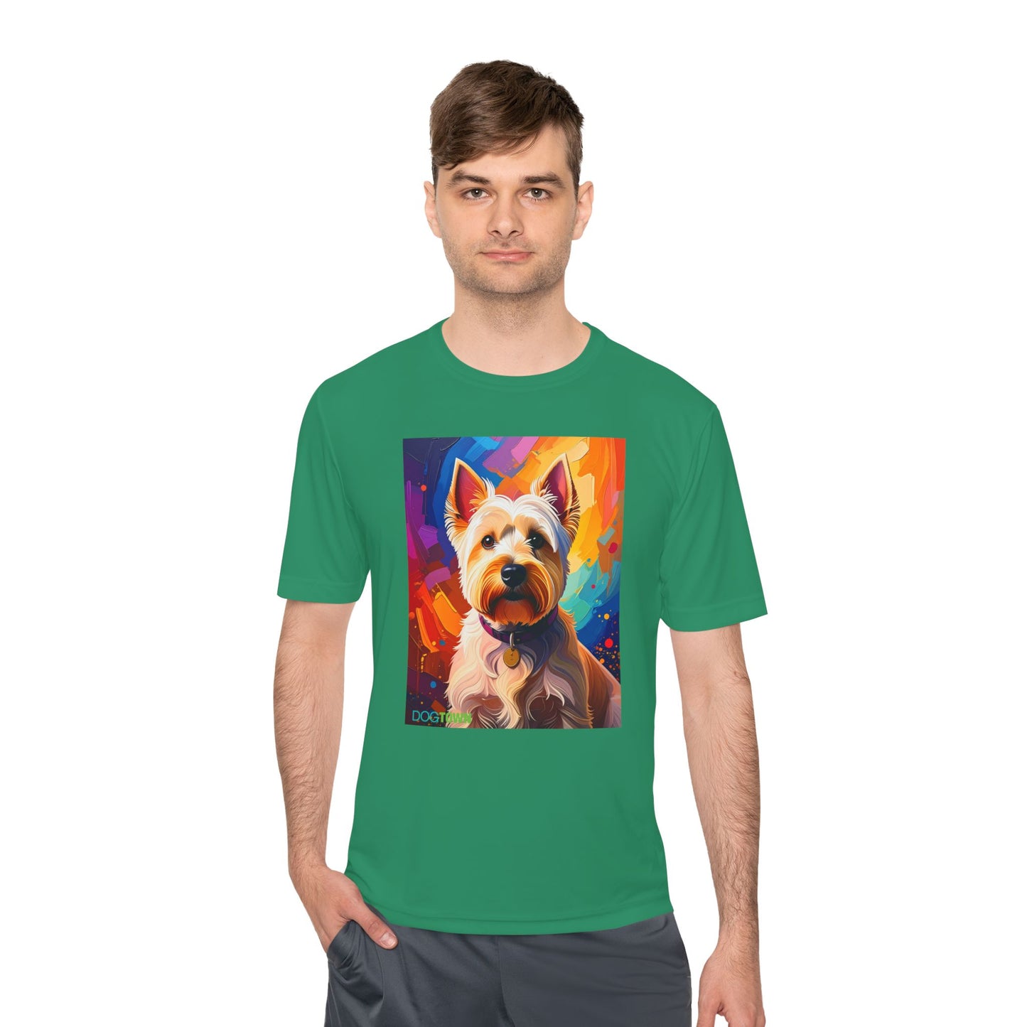 Pup Art Canvas Unisex Moisture Wicking Tee (West Highland White Terrier (Westie))