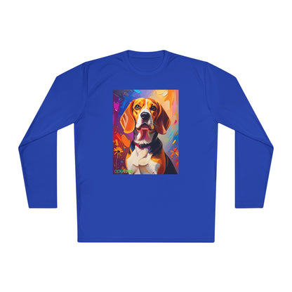 Pup Art Canvas Sport Long Sleeve Tee (Beagle)