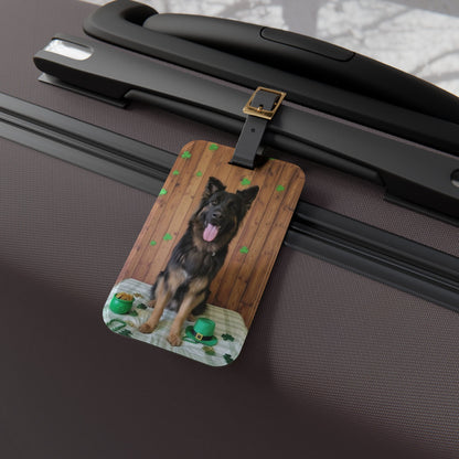 Kaz - St. Patrick's Day Dog Luggage Tag