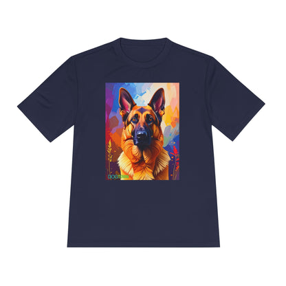 Pup Art Canvas Unisex Moisture Wicking Tee (German Shepherd)