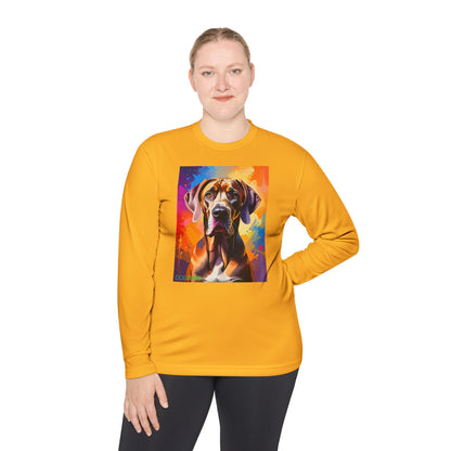 Pup Art Canvas Sport Long Sleeve Tee (Great Dane)