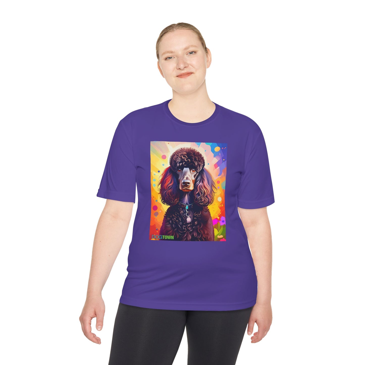 Pup Art Canvas Unisex Moisture Wicking Tee (Poodle Standard)