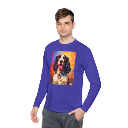 Pup Art Canvas Sport Long Sleeve Tee (English Springer Spaniel - 3)