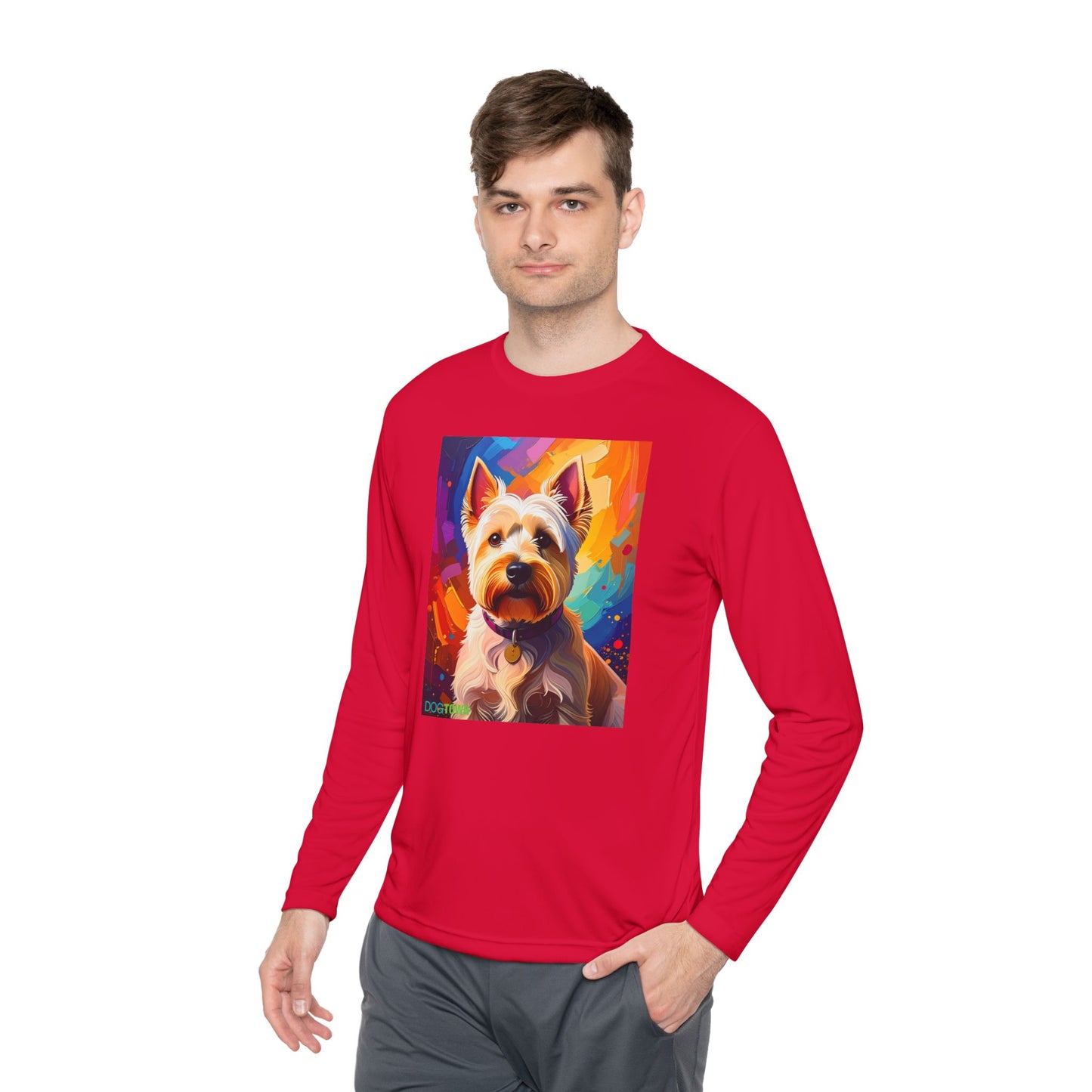 Pup Art Canvas Sport Long Sleeve Tee (West Highland White Terrier (Westie))