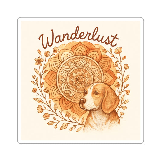 Dogtown Boho Revival "Wanderlust" Kiss-Cut Stickers (Beagle)
