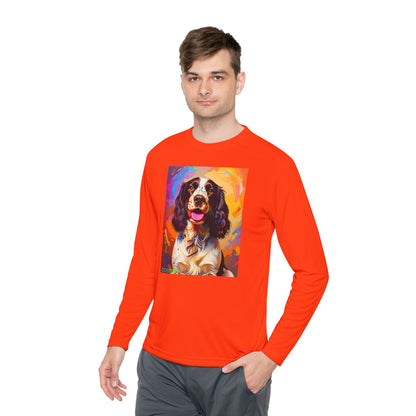 Pup Art Canvas Sport Long Sleeve Tee (English Springer Spaniel - 3)