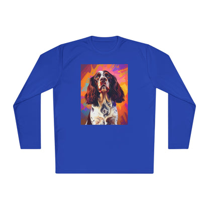Pup Art Canvas Sport Long Sleeve Tee (English Springer Spaniel - 2)