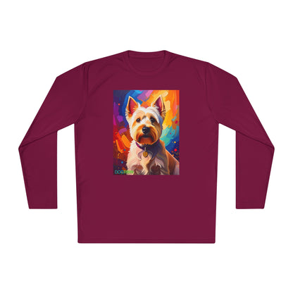 Pup Art Canvas Sport Long Sleeve Tee (West Highland White Terrier (Westie))