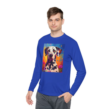 Pup Art Canvas Sport Long Sleeve Tee (Dalmation)