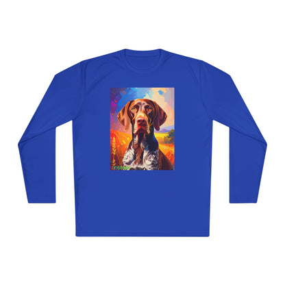 Pup Art Canvas Sport Long Sleeve Tee (German Shorthaired Pointer)