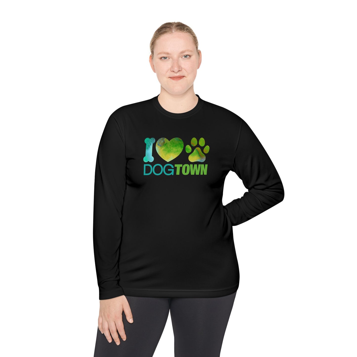 Dogtown "I Heart Paw" Long Sleeve Polyester Lightweight Tee
