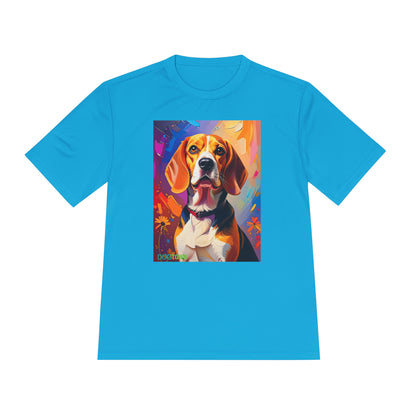 Pup Art Canvas Unisex Moisture Wicking Tee (Beagle)