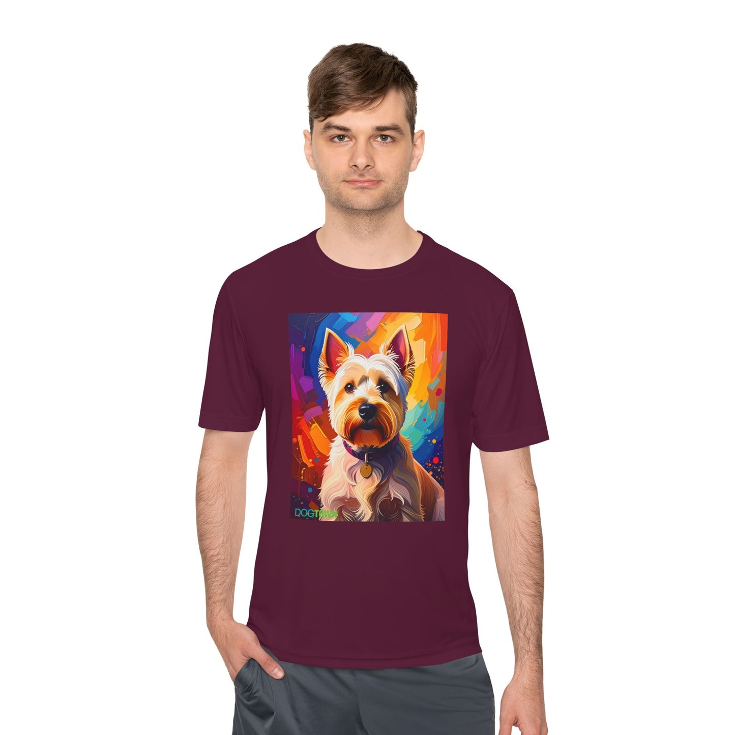 Pup Art Canvas Unisex Moisture Wicking Tee (West Highland White Terrier (Westie))