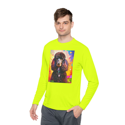 Pup Art Canvas Sport Long Sleeve Tee (Poodle Standard)