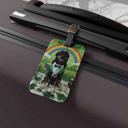 Bix - St. Patrick's Day Dog Luggage Tag