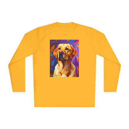 Pup Art Canvas Sport Long Sleeve Tee (Yellow Lab)