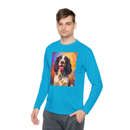Pup Art Canvas Sport Long Sleeve Tee (English Springer Spaniel - 3)