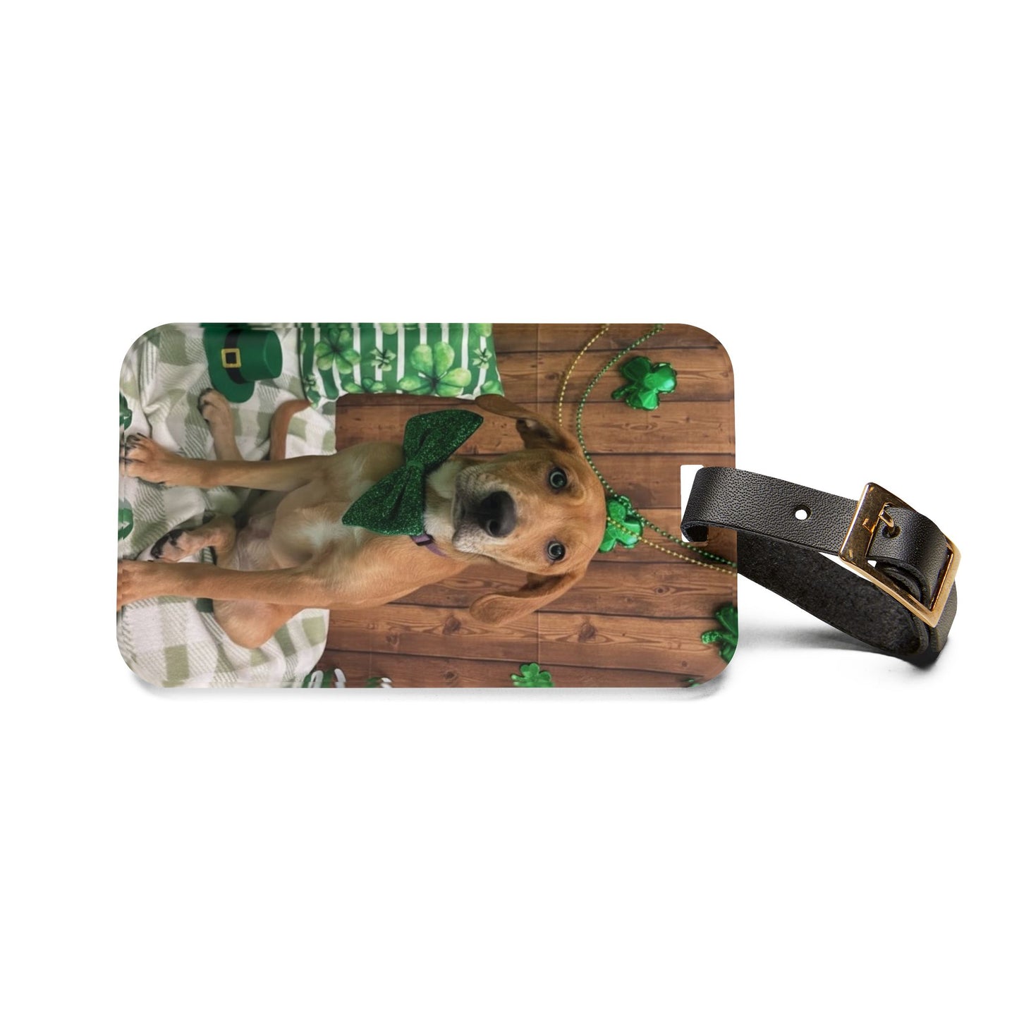 Maggie - St. Patrick's Day Dog Luggage Tag
