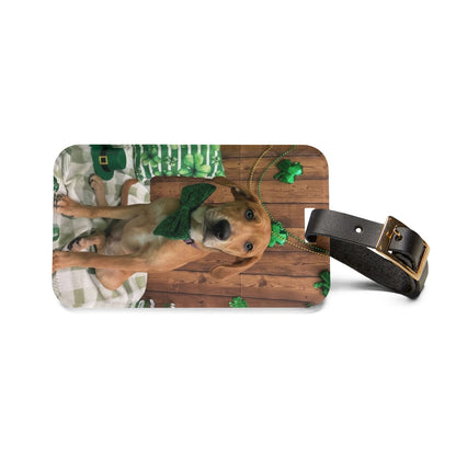 Maggie - St. Patrick's Day Dog Luggage Tag