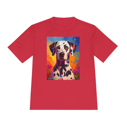 Pup Art Canvas Unisex Moisture Wicking Tee (Dalmation)