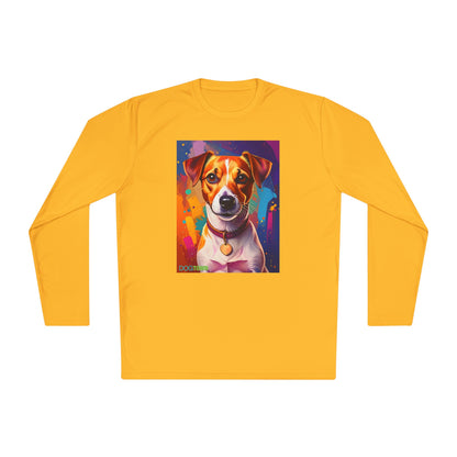 Pup Art Canvas Sport Long Sleeve Tee (Jack Russell Terrier)