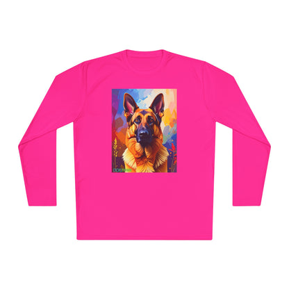 Pup Art Canvas Sport Long Sleeve Tee (German Shepherd)