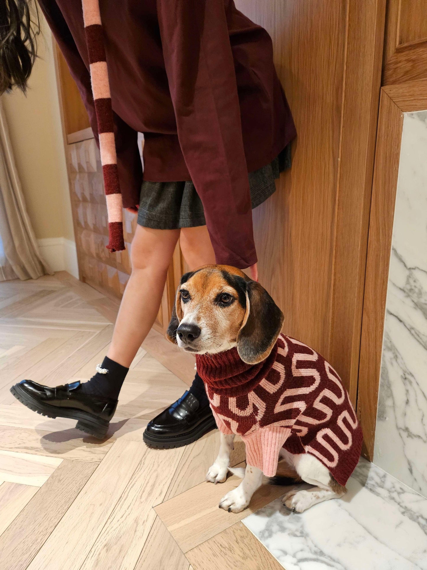 Rosé Bliss Thin Useless Striped Scarf