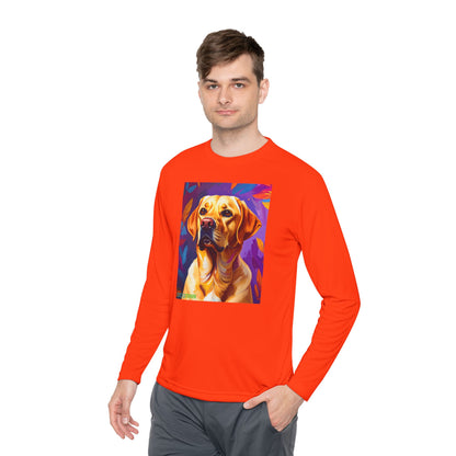 Pup Art Canvas Sport Long Sleeve Tee (Yellow Lab)