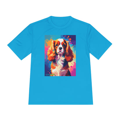 Pup Art Canvas Unisex Moisture Wicking Tee (Cavalier King Charles Spaniel)