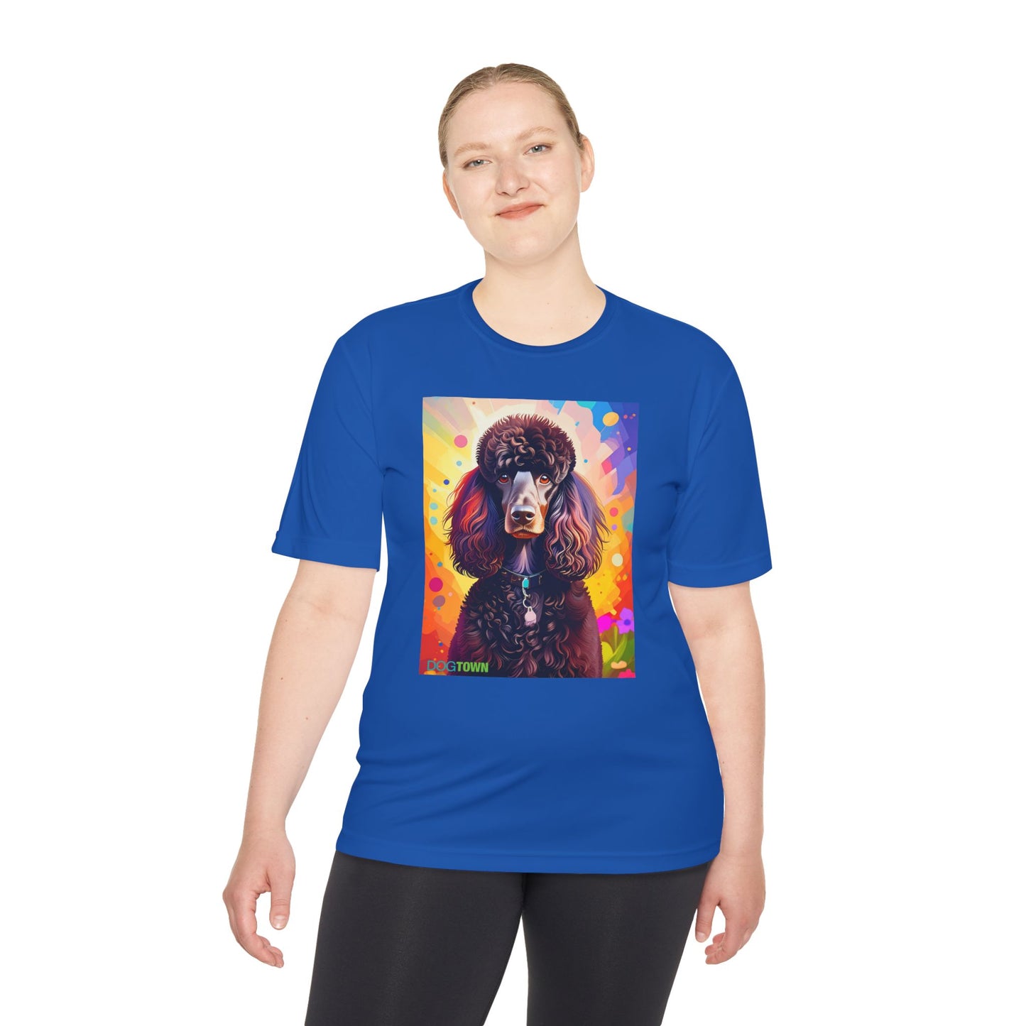 Pup Art Canvas Unisex Moisture Wicking Tee (Poodle Standard)