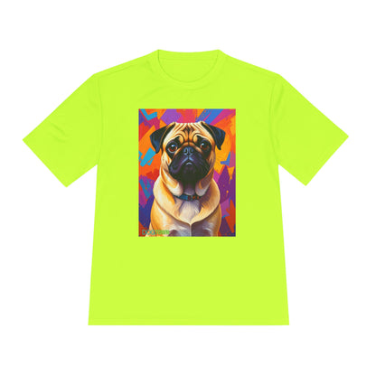 Pup Art Canvas Unisex Moisture Wicking Tee (Pug)