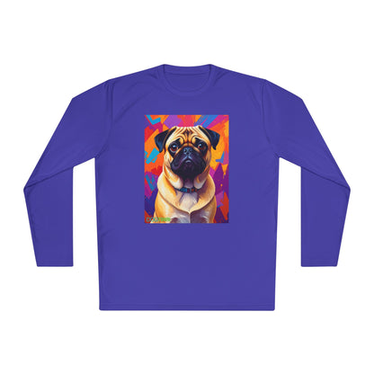 Pup Art Canvas Sport Long Sleeve Tee (Pug)