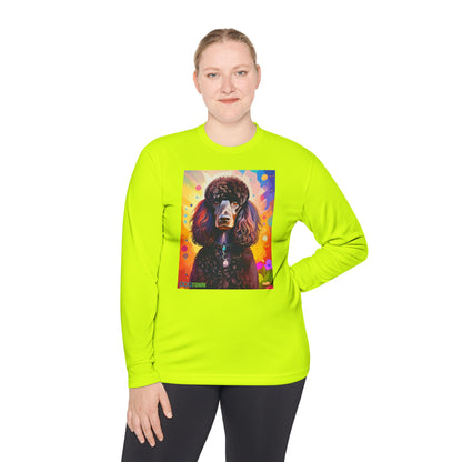 Pup Art Canvas Sport Long Sleeve Tee (Poodle Standard)