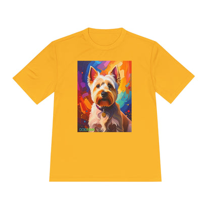 Pup Art Canvas Unisex Moisture Wicking Tee (West Highland White Terrier (Westie))