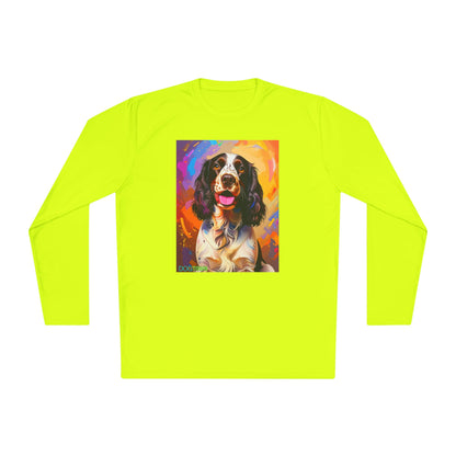 Pup Art Canvas Sport Long Sleeve Tee (English Springer Spaniel - 3)