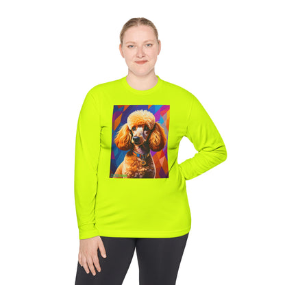 Pup Art Canvas Sport Long Sleeve Tee (Mini Poodle)